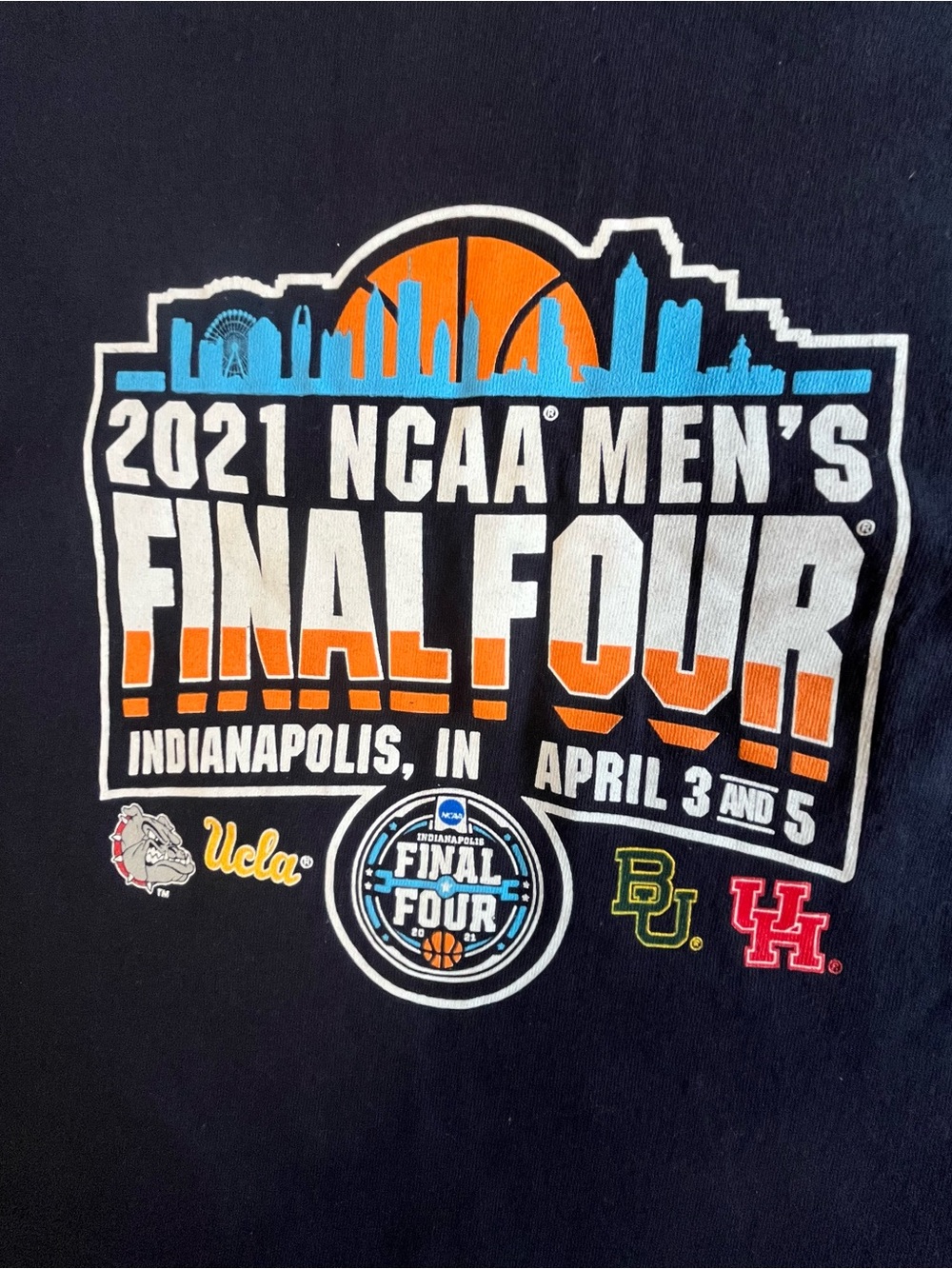 2021 NCAA Men's Final Four Indianapolis Graphic Tee - Black Orange Blue